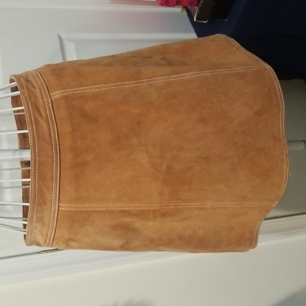 TOP OF THE LINE❣️TOPSHOP leather suede mini skirt. Size 4 - Picture 5 of 12